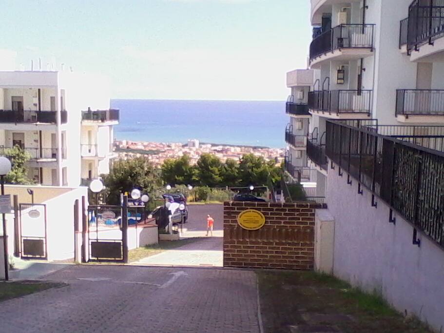 Ingresso ed entrata per piscina