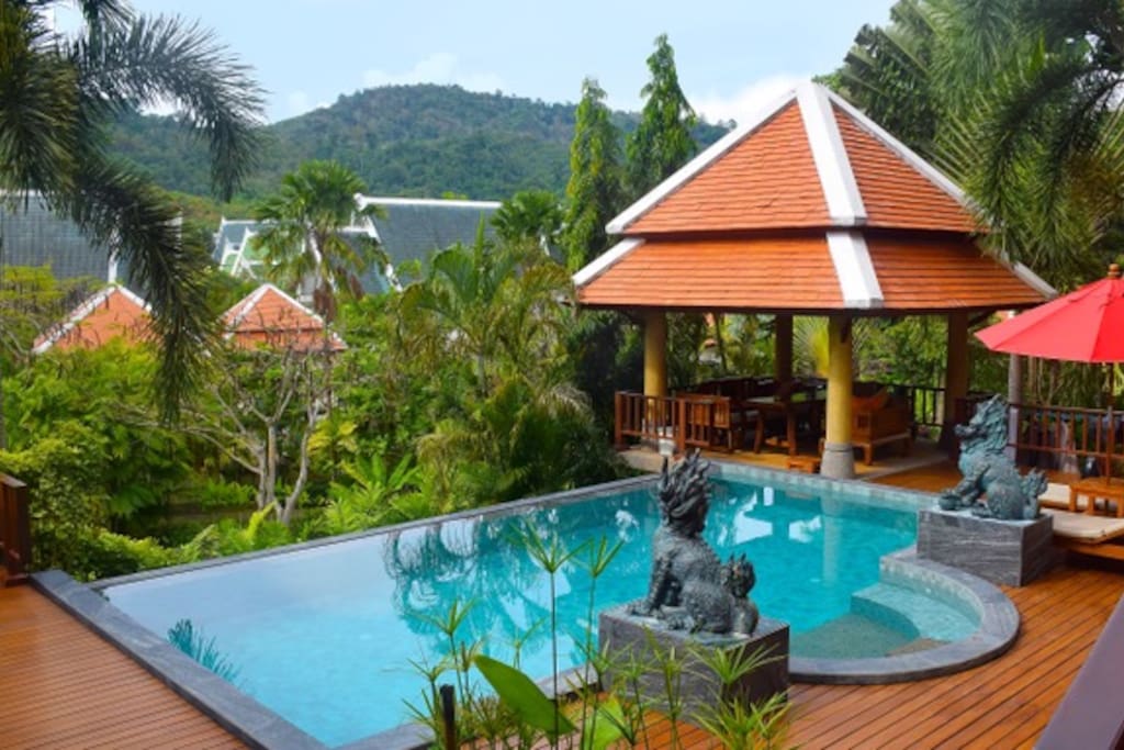 Private pool and Thai Sala