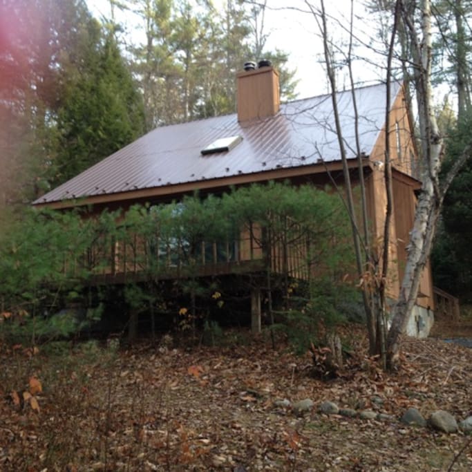 Front of house with deck