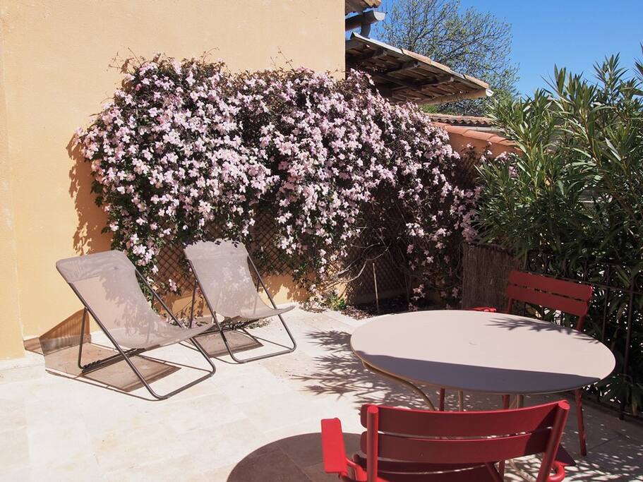 Terrasse du gîte, privée,...