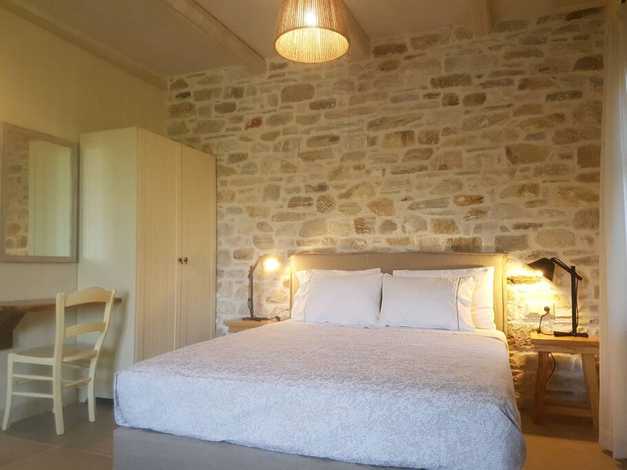 the bed