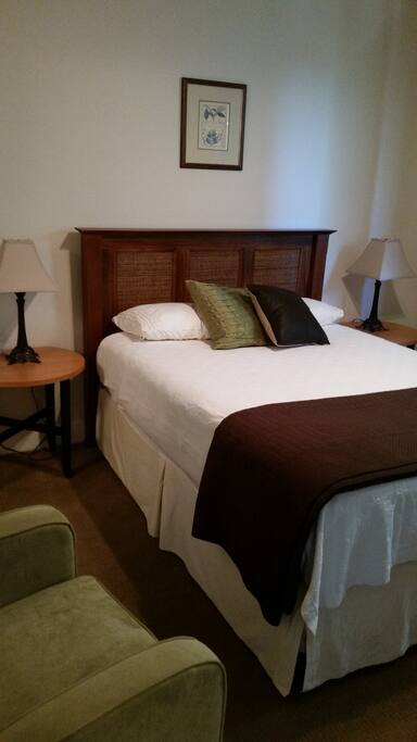 Downstairs bedroom with queen bed is all yours.