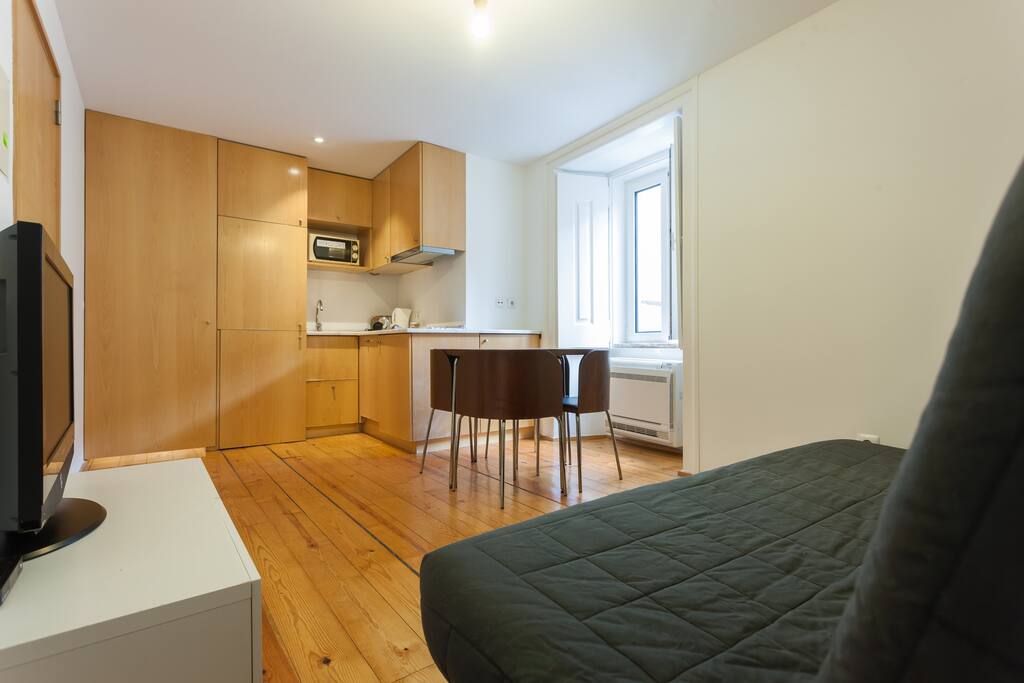 Living room and kitchen