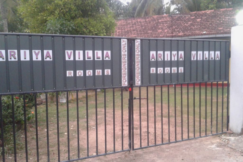 Main gate of Ariya Villa.