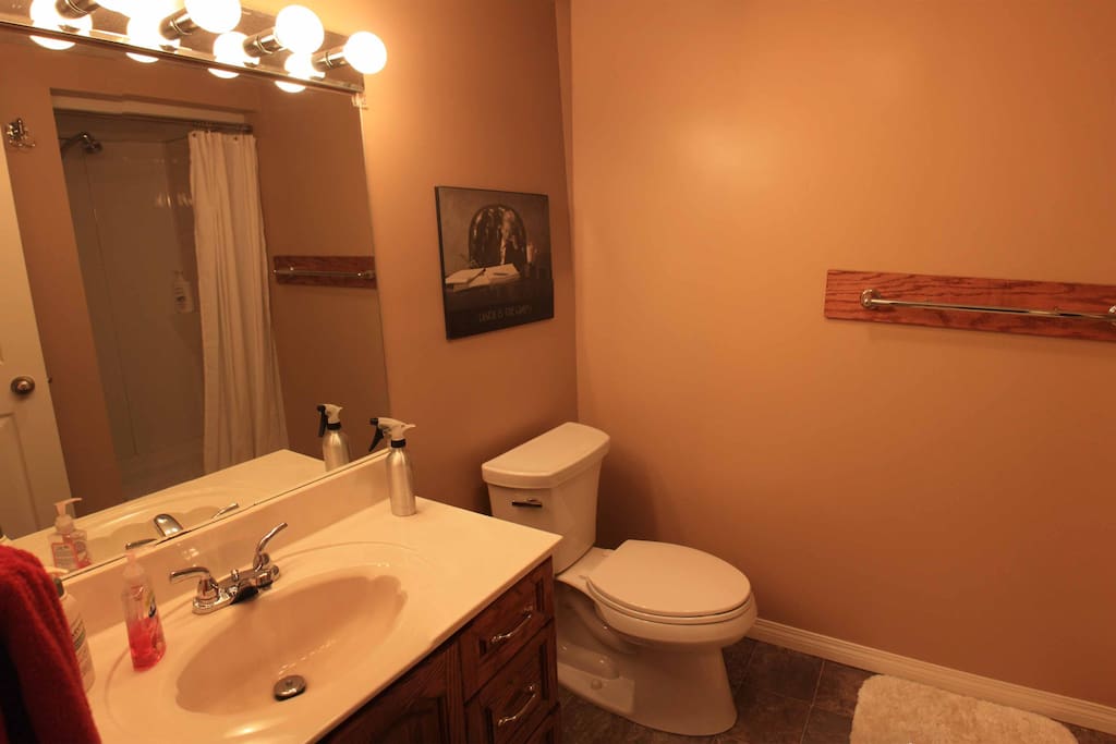 Plenty of light, hot water and a drawer stocked with things you might have forgotten.