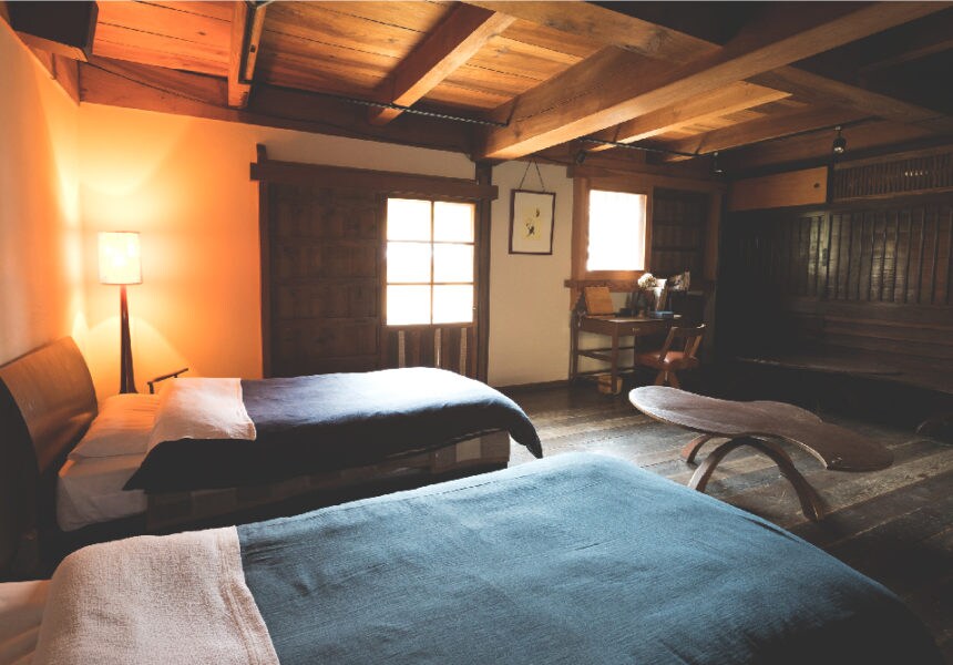 Bedroom#3: “1st floor of Yoma”  with 2 single beds.