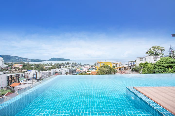 Modern 1-bedroom condo, skypool  seaview, Patong❤️