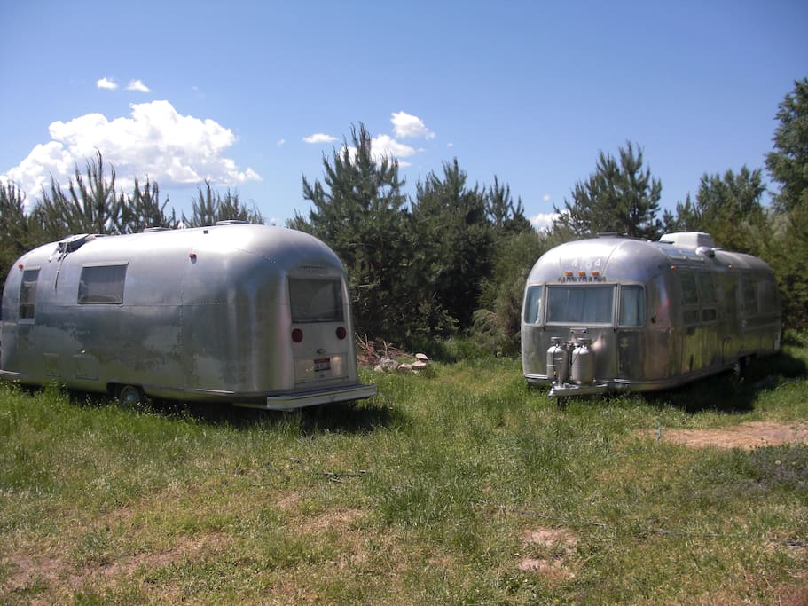 Vintage Airstream - On the left is the 1967 Safari, 22 foot trailer.