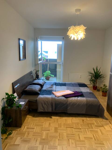 A room near main train station with free parking