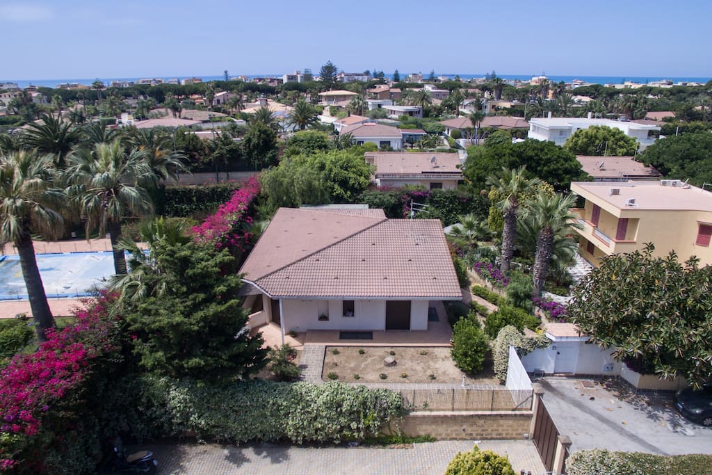 La villa dall'alto