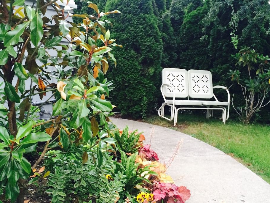 Walkway to your private entrance...