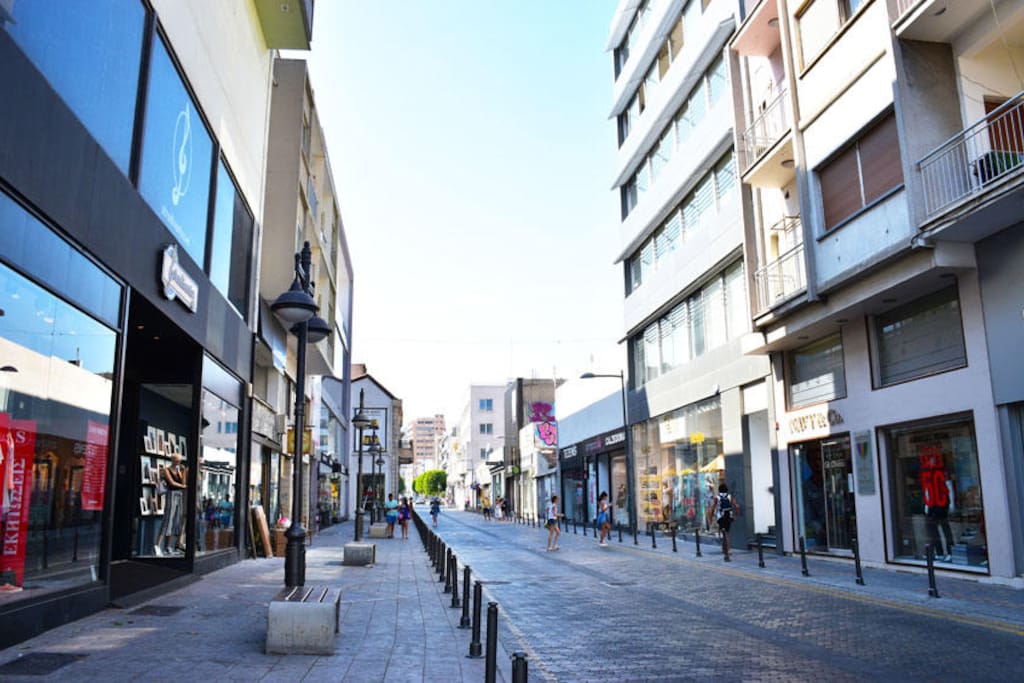 On Limassol's shopping street