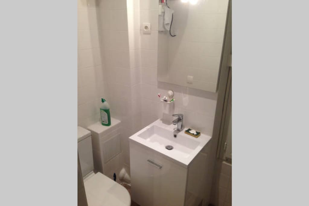 Tiny but clean bathroom !
