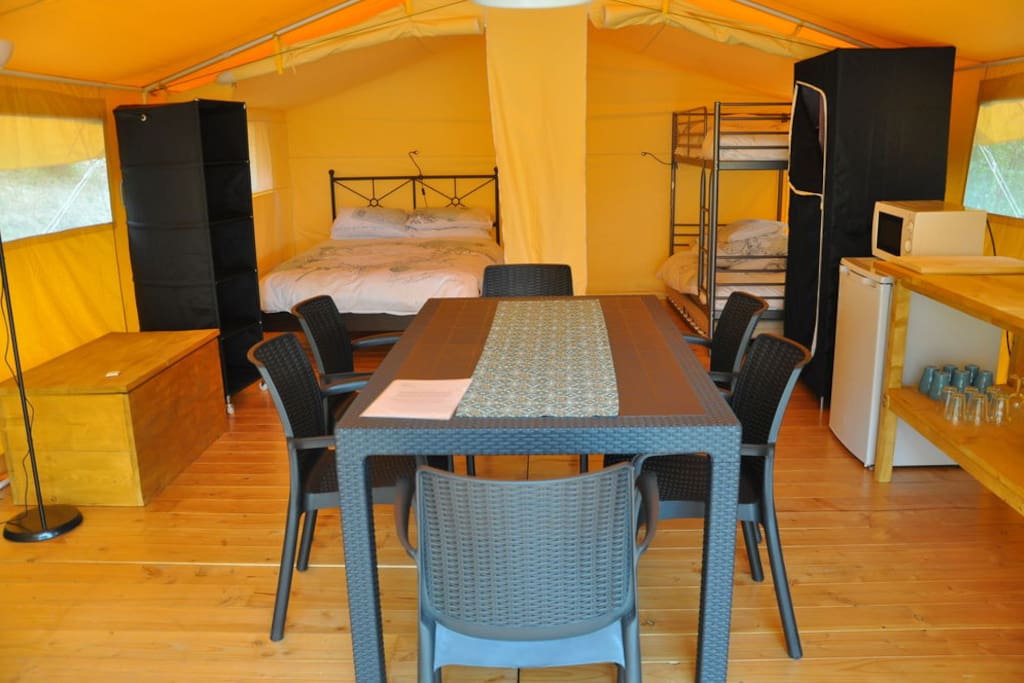 Inside Safari Tent