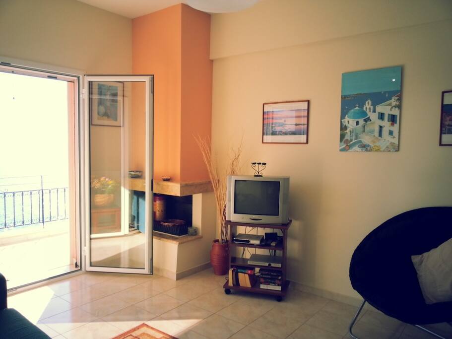 Comfortable living area leading to balcony