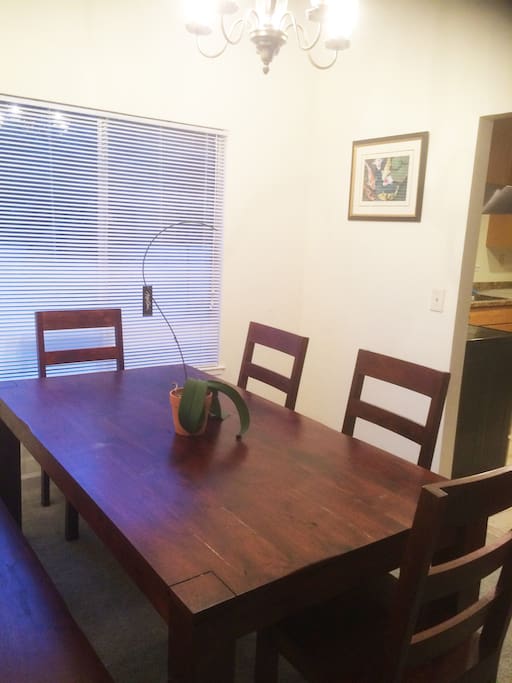 Large Solid Wood Dining Room Table perfect for family meals!