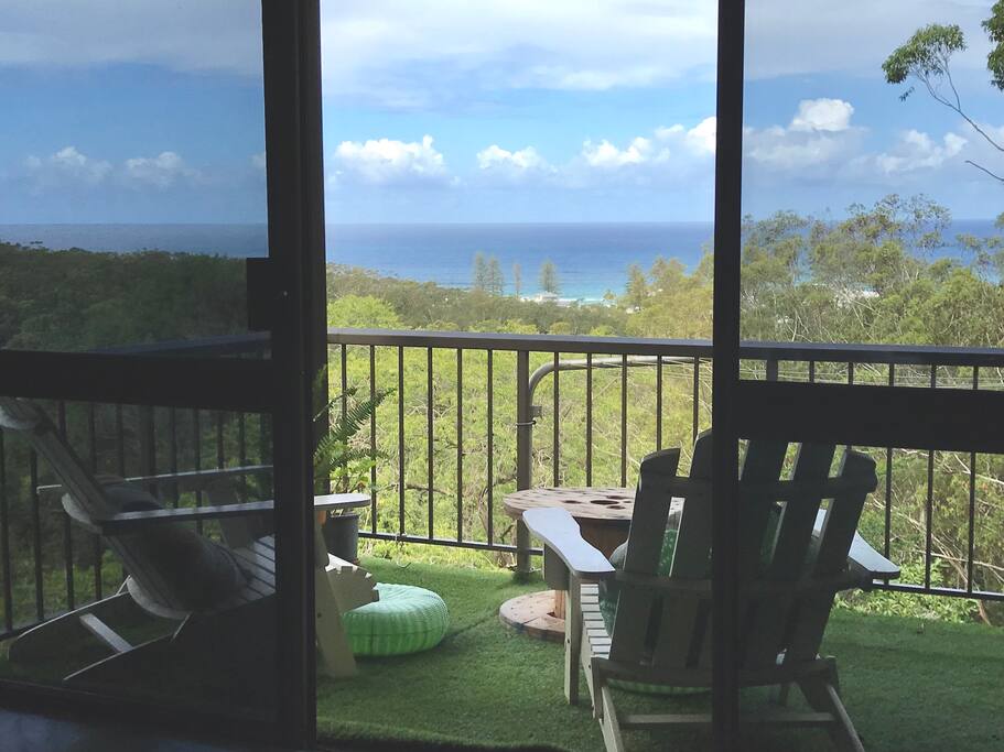 Your N/E view from most parts of the house, over the sanctuary & out to the ocean.