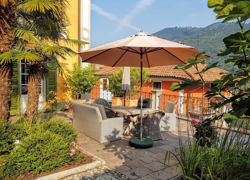 Have a tea or a glass of wine in the outdoor lounge.