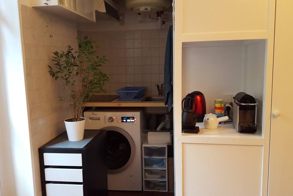 Un coin cuisine aménagée