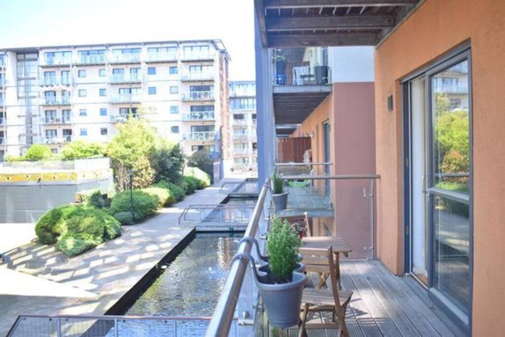 Enjoy a cold drink or glass of beer of wine on the balcony