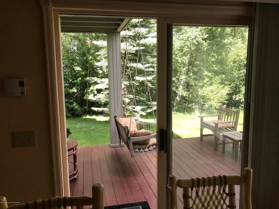 Back Porch with a rope swing
