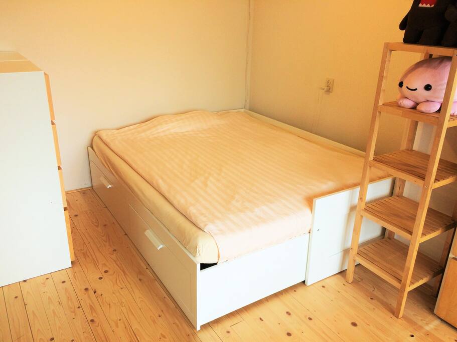 The bed in your private bedroom