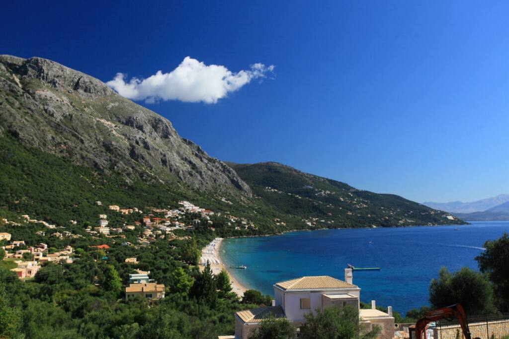 Views to Barbati beach