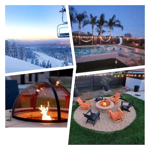 Winter retreat pool, spa near Big Bear & hospitals