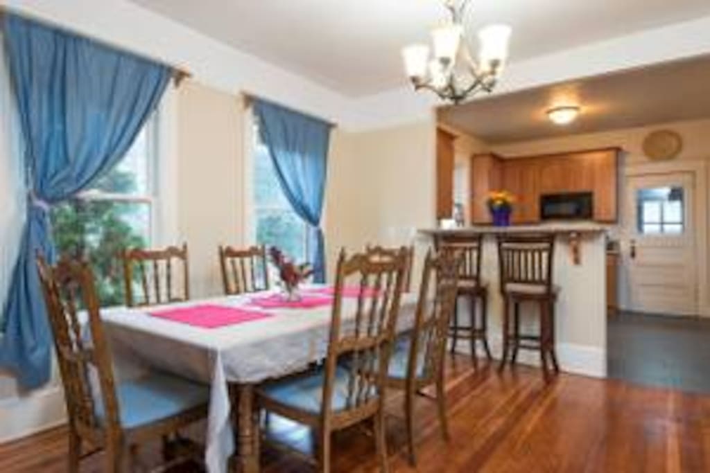 roomy dining room