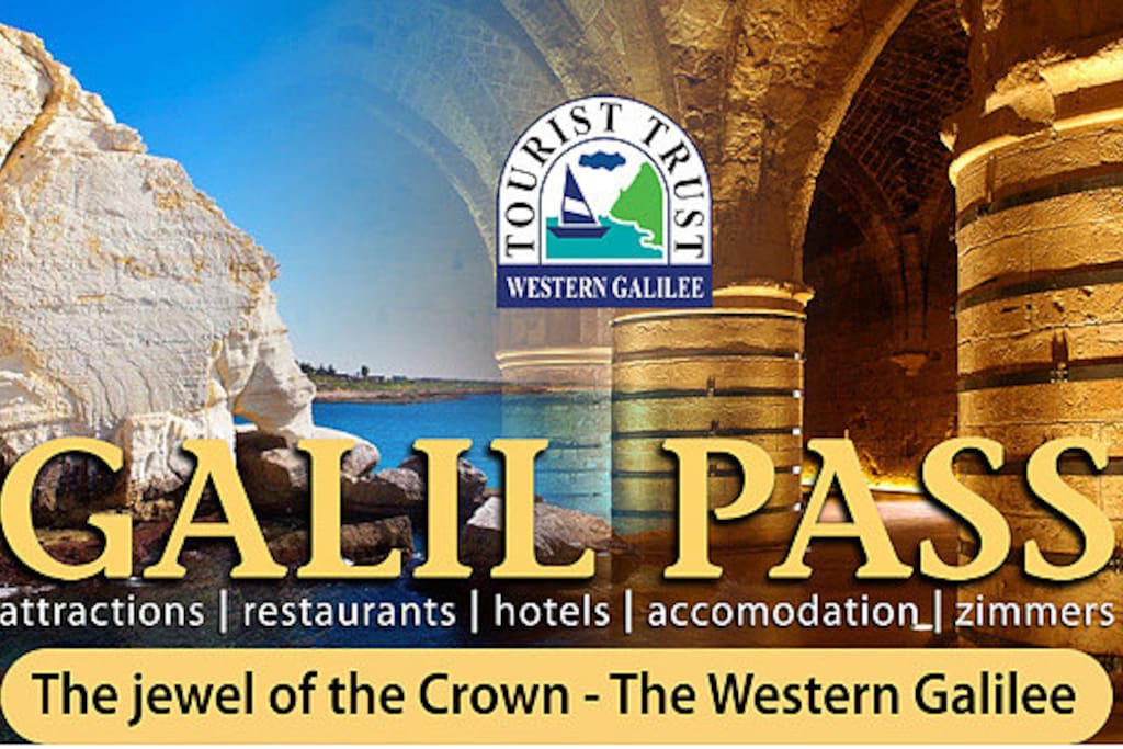 free entry to the Old Acre Crusader Experience, the Rosh Hanikra Cable Car and discounts on attractions and restaurants in the Western Galilee region