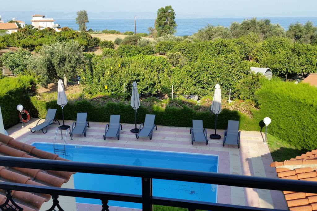Swimming pool with sea view