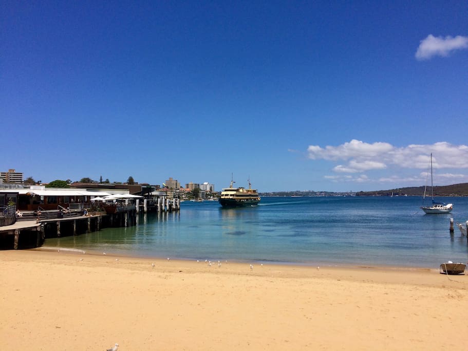 Manly Wharf 5-10 minute walk, with direct ferry services to the city, Barangaroo and Watsons Bay.