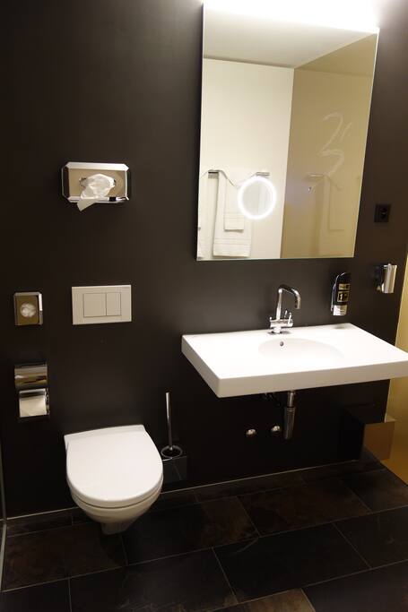 Modernes WC mit Dusche