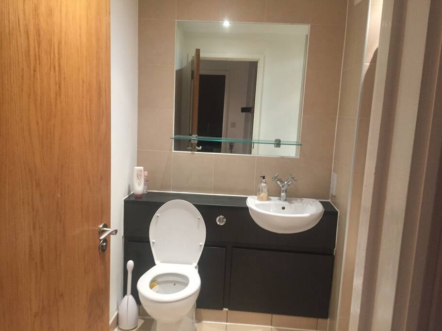 Spare bathroom with bath