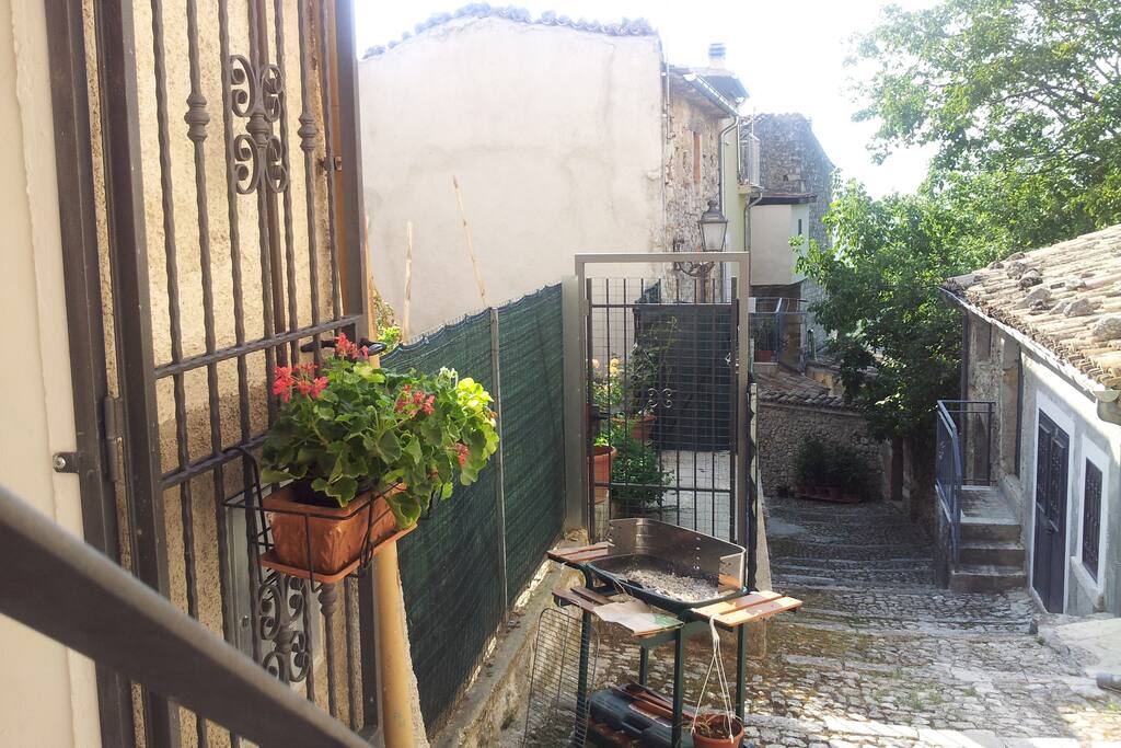 The small street where the house is