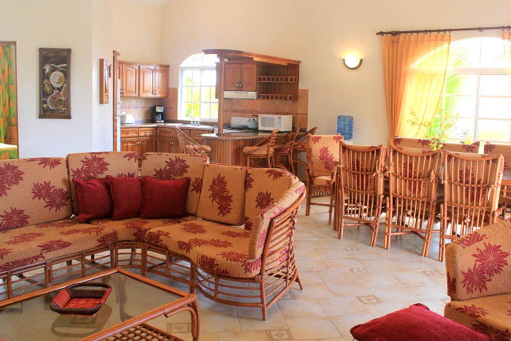 Living room with dining area