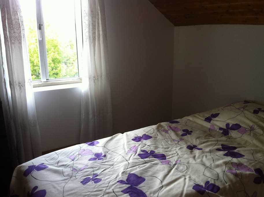 Room with single bed