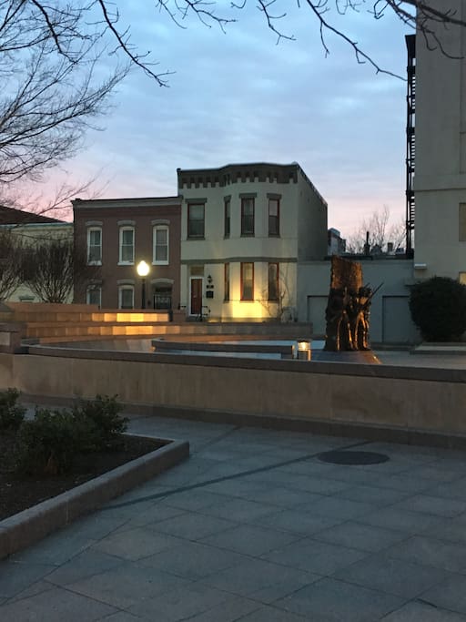 Located directly in front of African American Civil War Memorial and Metro