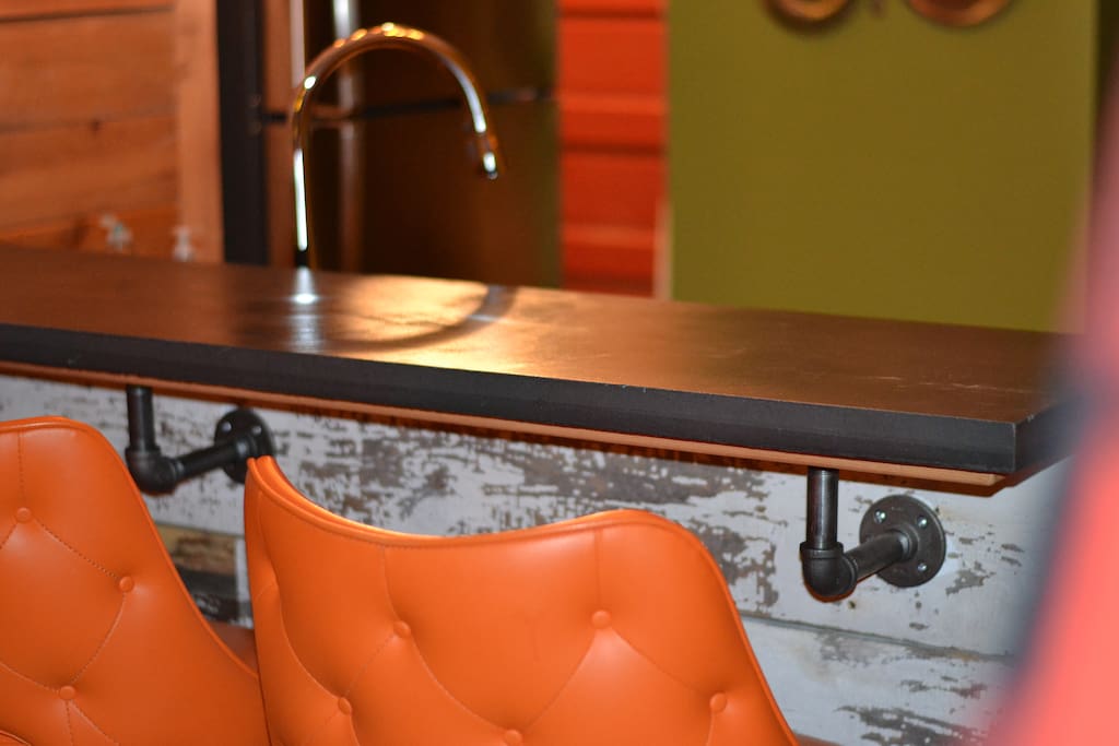 inviting bartop area