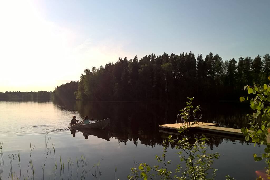 Rowing on the lake