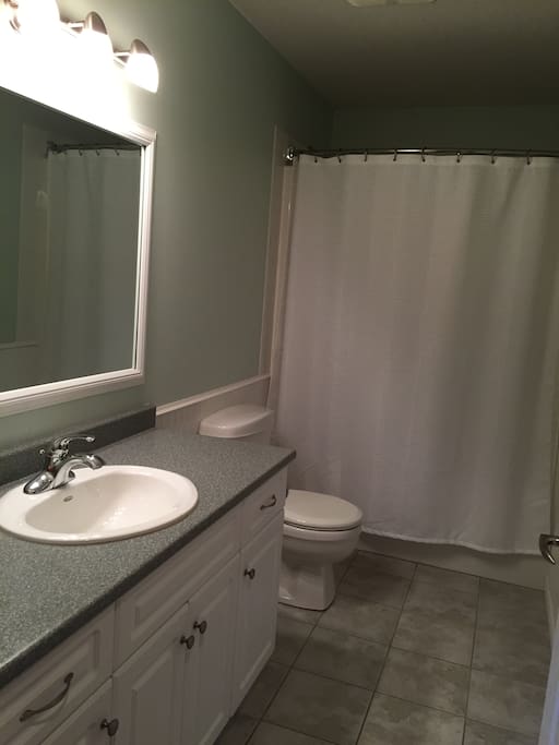 your own bathroom with tub/shower