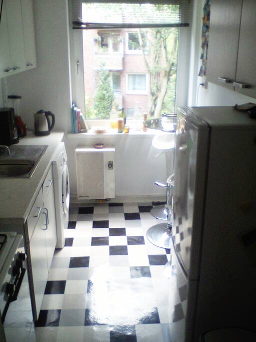 the kitchen