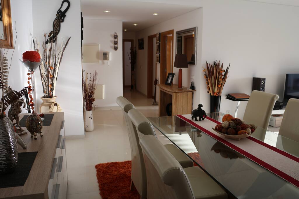 view from dinning room to bedrooms