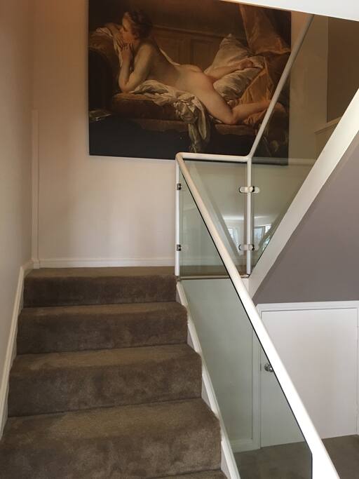 Stairs up to bedrooms