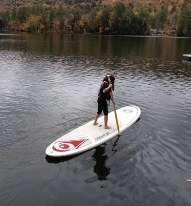 We have 1 paddle board, 2 kayaks and 1 canoe