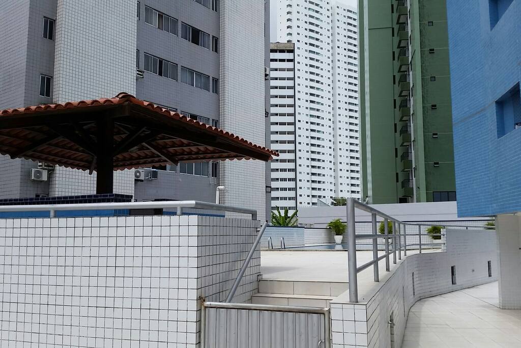 Vista área da piscina