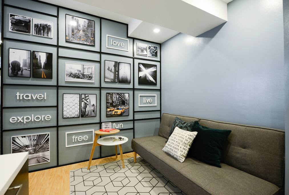 Lounge in your spacious seating area for 3 and 1/2.