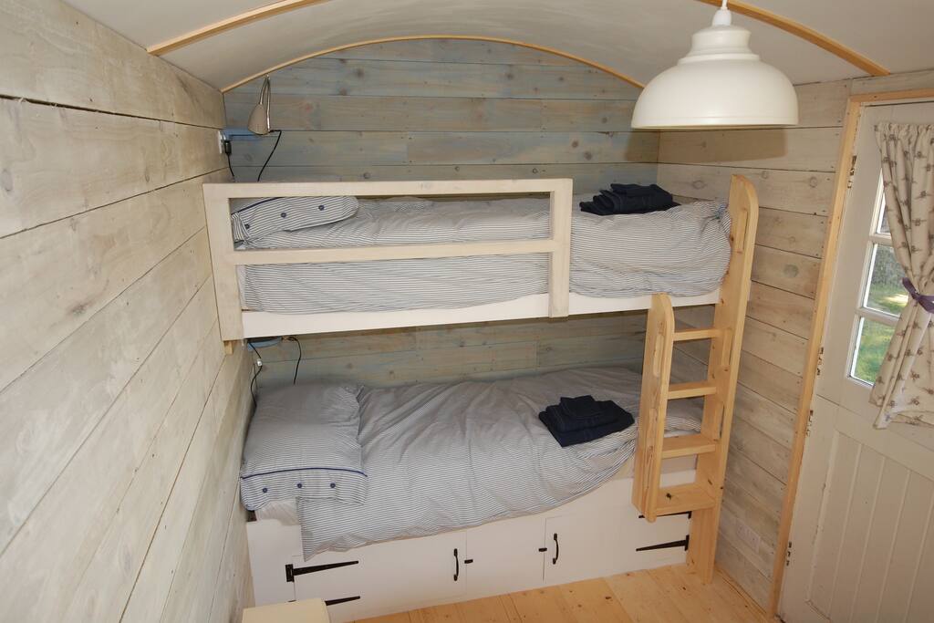 Bunks in family hut