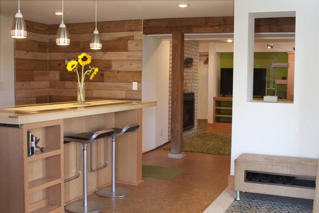 The custom cabinetry and island make the space easy to cook and entertain in.