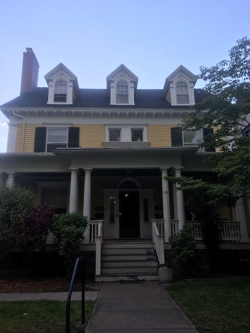Apartment is ground floor / right side of the house.